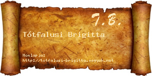 Tótfalusi Brigitta névjegykártya