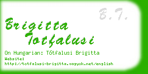 brigitta totfalusi business card